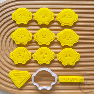 Super junior mini keyring卡通饼干模具家用烘焙石塑黏土冰箱贴