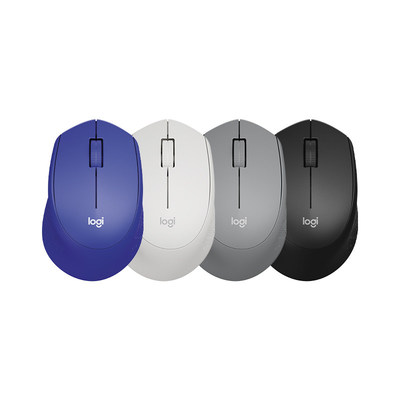 罗技 M330无线轻音鼠标便捷商务办公台机笔记本电脑电池静音滑鼠