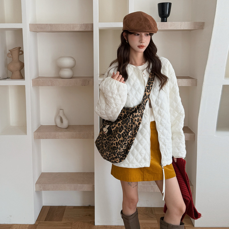 韩系短款棉服金丝绒棉衣外套女2025新款冬季小个子菱形格棉袄上衣