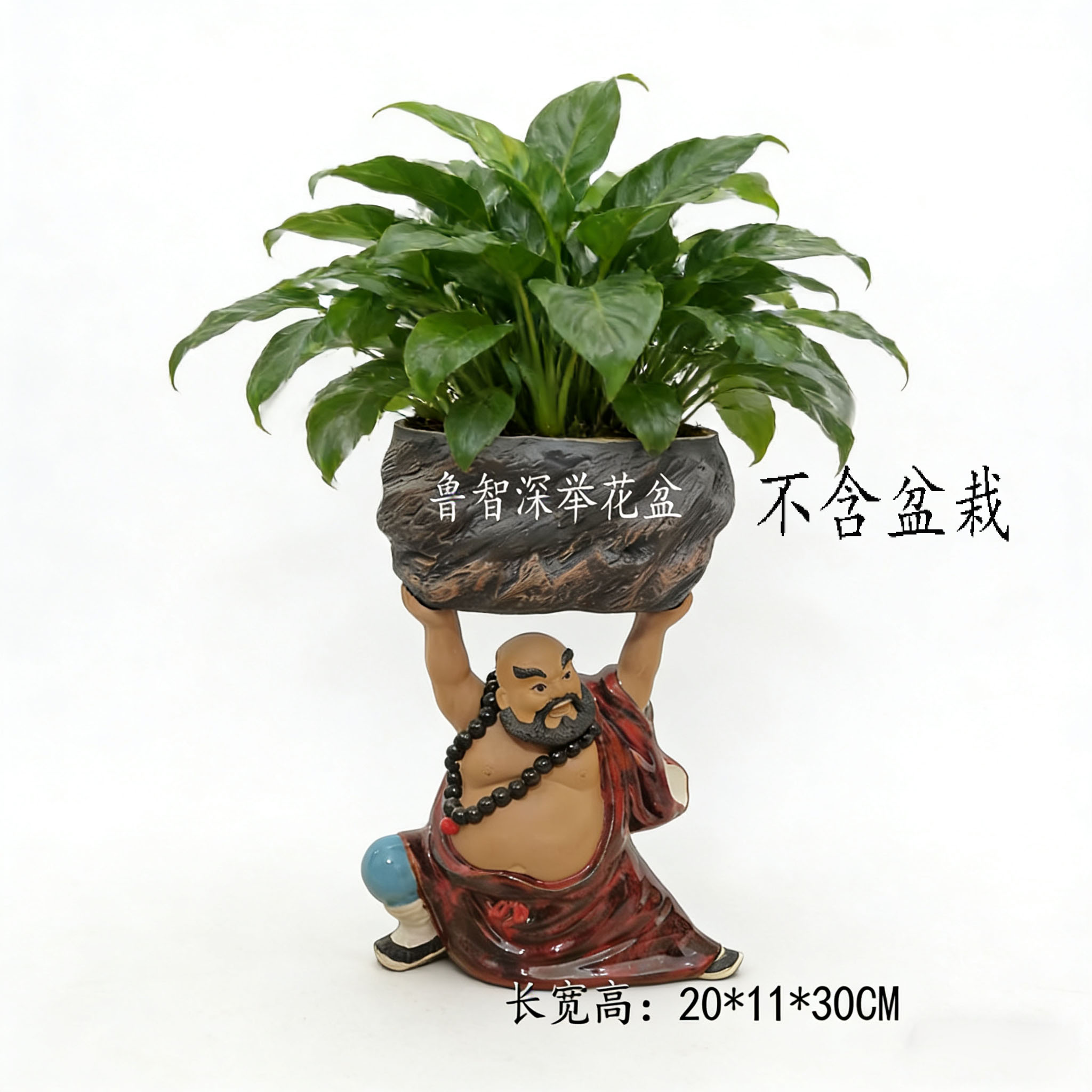 陶瓷佛像盆栽创意多肉漏水孔花盆图片