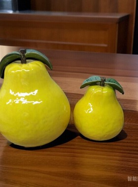 陶瓷仿真柚子供奉佛像摆件礼品