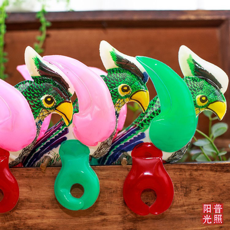 80s and 90s old toys, nostalgic toys, inflatable toys, parrots, collecting nostalgic movie props