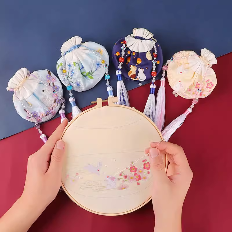 diy材料包自绣香囊平安福