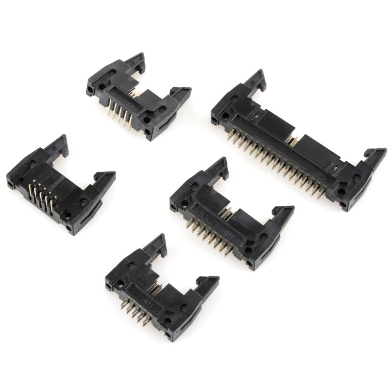 DC2牛角座 直针 弯针10/14/16/20/30/40P-64P  2.54MM 牛角扣插座