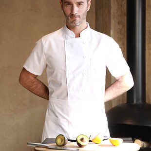 厨师服短袖 加大定制 酒店高档西餐厅烘焙饭店男女厨房工作服长袖