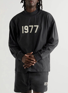 FOG FEAR OF GOD复线ESSENTIALS植绒1977圆领长袖T恤打底衫男女潮