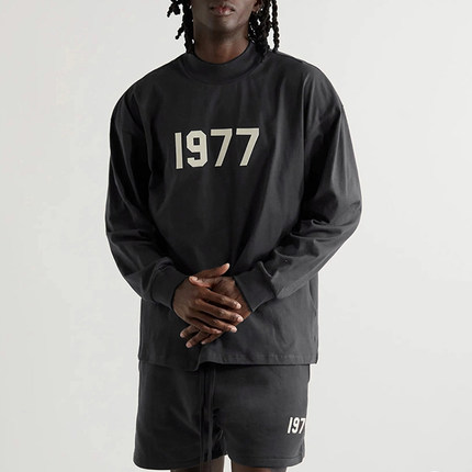 FOG FEAR OF GOD复线ESSENTIALS植绒1977圆领长袖T恤打底衫男女潮