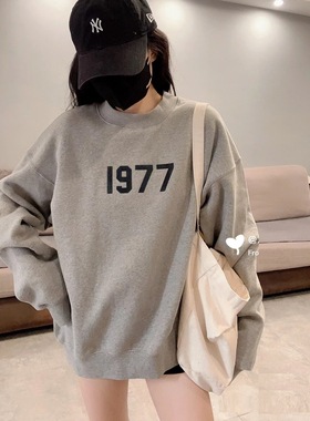 正品FEAR OF GOD复线ESSENTIALS卫衣圆领1977宽松休闲FOG男女潮牌