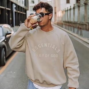 FEAR GOD复线ESSENTIALS圆领卫衣加绒宽松男女潮牌 FOG正品 新款