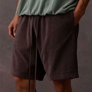 宽松五分裤 FOG正品 GOD复线ESSENTIALS毛巾绒布短裤 男女潮 FEAR