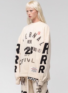 正品FOG FEAR OF GOD联名RRR123小众潮牌美式高街宽松男女长袖T恤