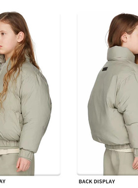 正品ESSENTIALS儿童秋冬款棉服童装男童女童棉衣潮牌拉链外套