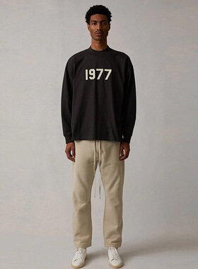 ESSENTIALS复线FOG美式休闲套头圆领1977长袖T恤潮秋冬