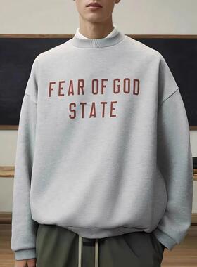 FOG FEAR OF GOD复线ESSENTIALS秋冬加绒圆领情侣24FALL休闲卫衣