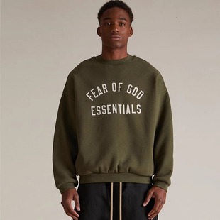FOG复线ESSENTIALS潮牌24FALL加绒宽松圆领卫衣情侣 GOD FEAR