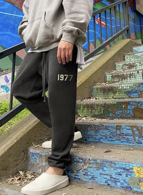 FOG FEAR OF GOD复线ESSENTIALS植绒1977束脚卫裤高街潮流男女款