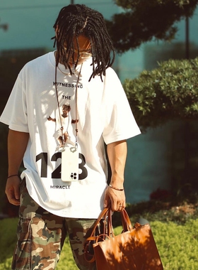 正品FOG联名RRR123 Vintage Jerry同款婴儿天使短袖T恤男女潮牌