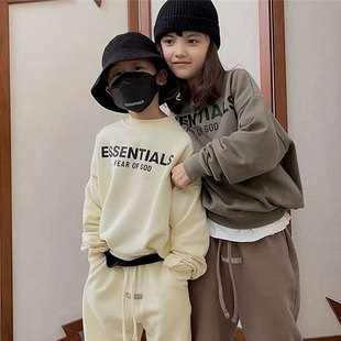 FOG第七季 童装 God 复线essentials加绒圆领卫衣儿童潮牌 Fear