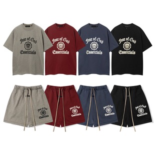 FOG复线ESSENTIALS 高街徽章印花加绒男女秋冬圆领卫衣潮 24FW美式