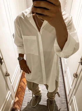 FEAR OF GOD第七季主线FOG高街纯色百搭宽松衬衫男女廓形休闲长袖