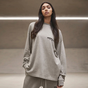 GOD复线ESSENTIALS植绒小标fog长袖 T恤男女宽松潮牌 FEAR 正品