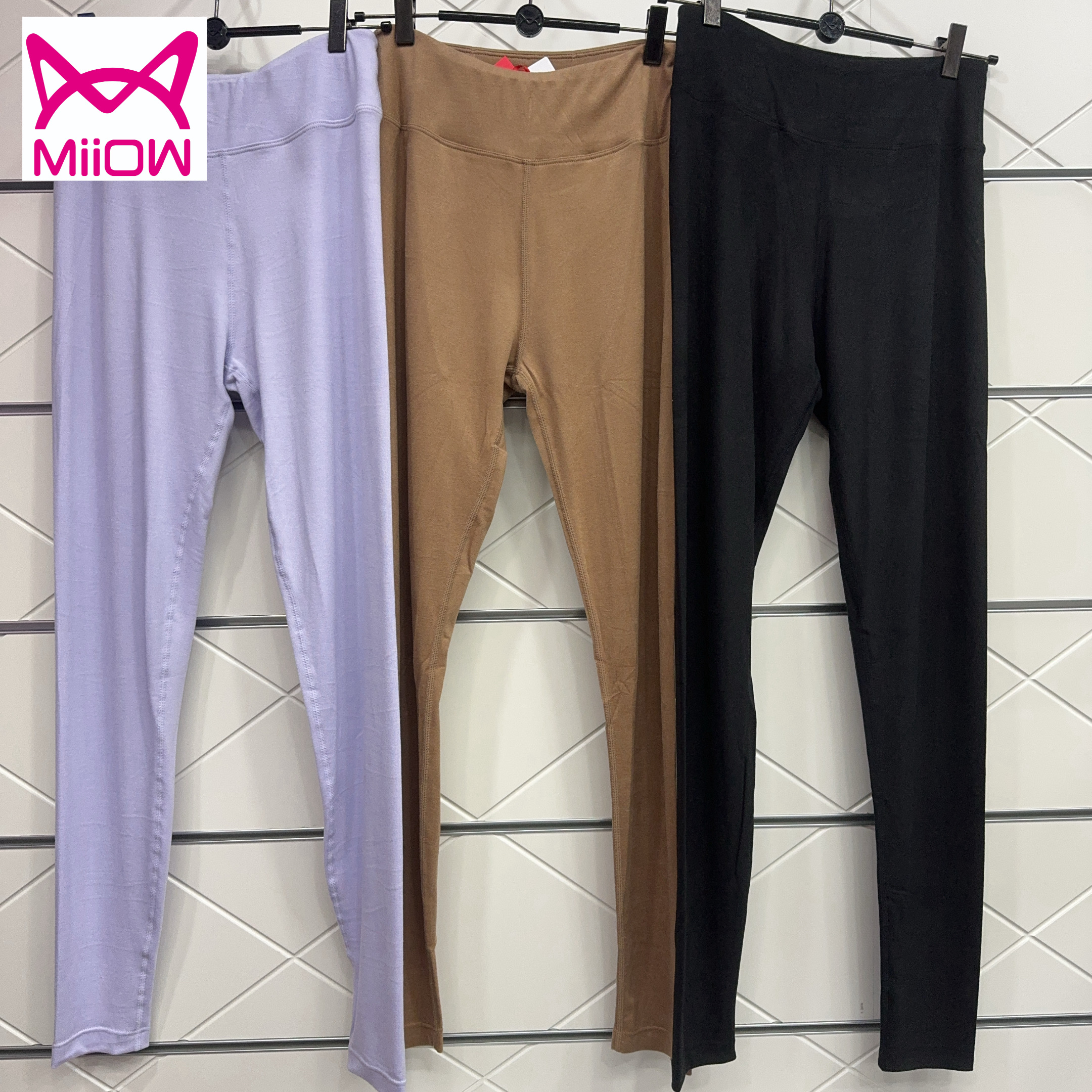 猫人保暖裤2024女热八度舒暖超柔单层单条打底裤高腰贴身秋裤衬裤