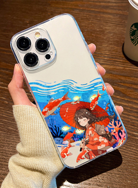 配点点动漫少女适用苹果17promax手机壳新款iphone16pro保护ip15套11全包x镜头14plus高级13防摔12pm男女保护