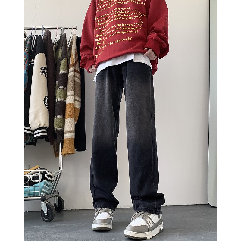 A417ANK132P50秋季新款个性时尚水洗牛仔裤直筒休闲长裤控68,男装牛仔裤,电商A417A