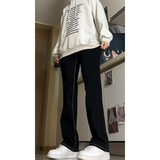 A417ANK3112P45春季男士白色织带牛仔裤微喇休闲长裤，男装牛仔裤，电商A417A