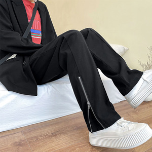 B339 BK77新款男士小拉链高级感设计小西裤休闲百搭裤子p50 控68图片