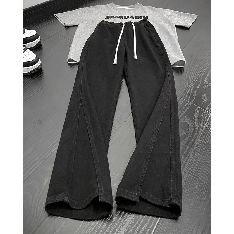 A417ANK353P50男士抽绳牛仔裤，男装牛仔裤，电商A417A