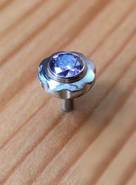 紫宝石表冠 紫钻把的把头适配萧邦肖邦帝皇IMPERIALE石英40mm手表