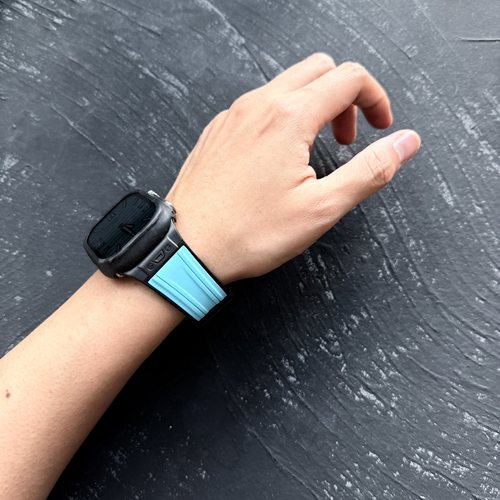 SOWHATLAB适用AppleWatchUltra3迈阿密蓝大爆炸钛金属表带iwatch1