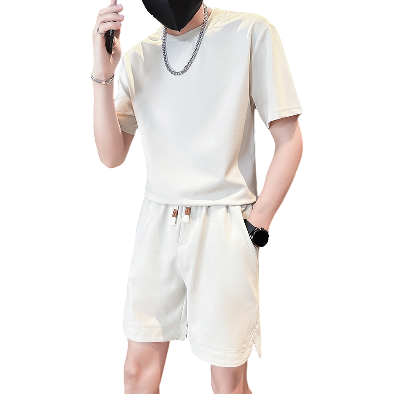287608-P96控138夏季店主风工装套装夏装韩版运动服C,男装休闲套装,星座312A