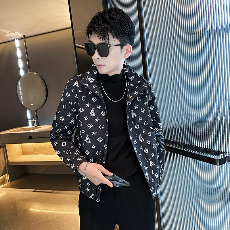 312A-2371-P98 控145 秋季新款社会小伙夹克外套男潮流韩版上衣C图片