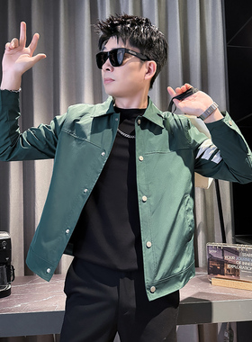 312A-J526-P98 控138 秋季新款社会小伙夹克外套男潮流韩版上衣D