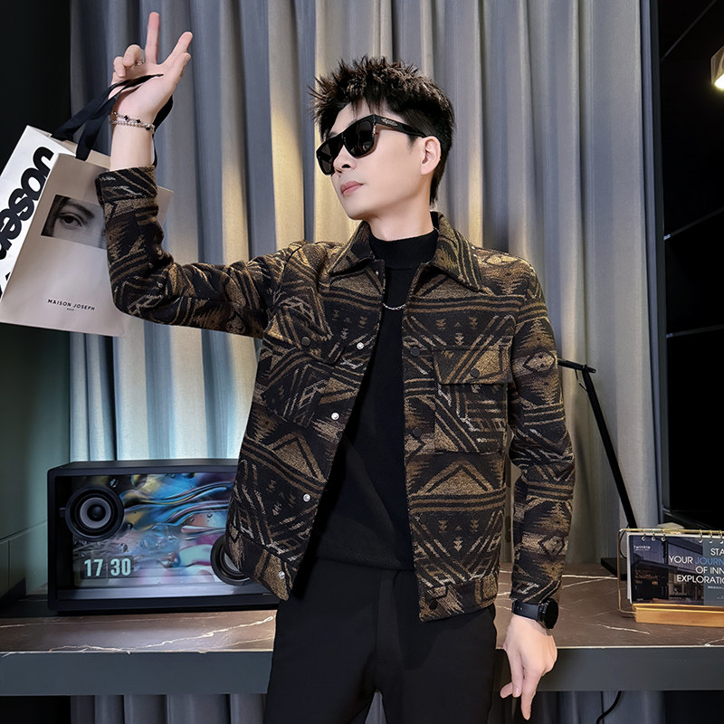 312A-S63-P130控170秋冬季呢子韩版男装夹克潮流高级秋冬上衣B，男装夹克，星座312A