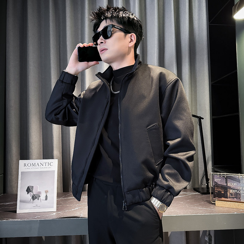 312A-J527-P120控165秋季新款社会小伙夹克外套男潮流韩版上衣A,男装夹克,星座312A