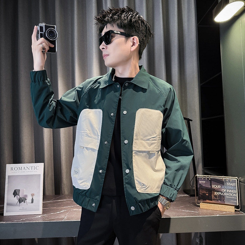 312A-J525-P98控138秋季新款社会小伙夹克外套男潮流韩版上衣D,男装夹克,星座312A
