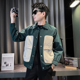 312A-J525-P98控138秋季新款社会小伙夹克外套男潮流韩版上衣D，男装夹克，星座312A