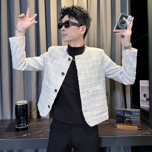 312A-S56-P138 控178 秋冬季呢子韩版男装夹克潮流高级秋冬上衣C图片