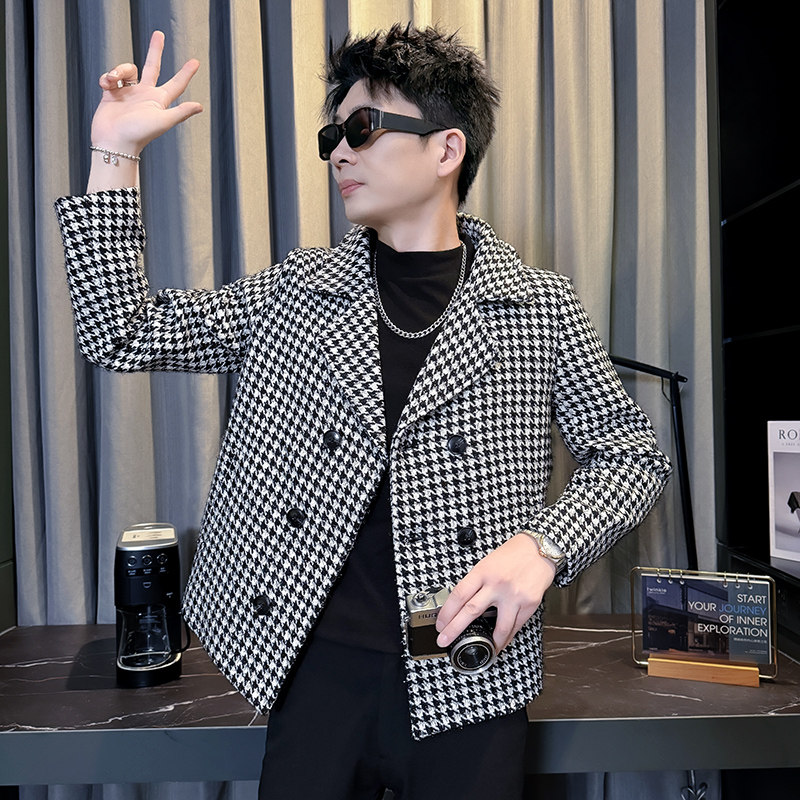 312A-S55-P130控170秋冬季呢子韩版男装夹克潮流高级秋冬上衣B,男装夹克,星座312A