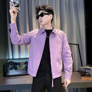 312A-J606-P98 控145 春季新款社会小伙夹克外套男潮流韩版上衣C图片