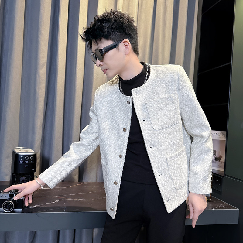 312A-S57-P138 控178 秋冬季呢子韩版男装夹克潮流高级秋冬上衣A图片