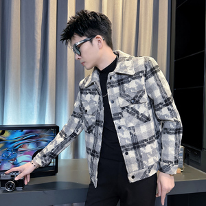 312A-S62-P130 控170 秋冬季呢子韩版男装夹克潮流高级秋冬上衣C图片