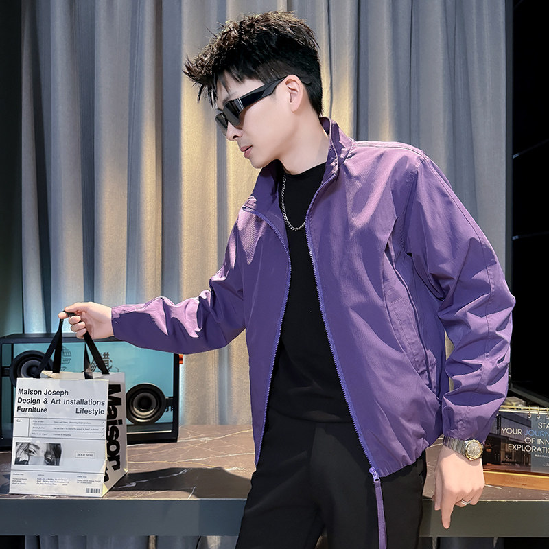 312A-J607-P98控145春季新款社会小伙夹克外套男潮流韩版上衣B，男装夹克，星座312A