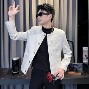 312A-S57-P138 控178 秋冬季呢子韩版男装夹克潮流高级秋冬上衣C图片