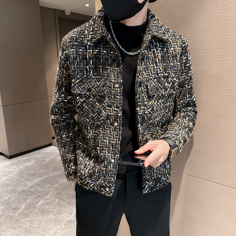 312A-2829-P130控170秋季呢子韩版男装夹克潮流高级秋冬上衣B,男装夹克,星座312A