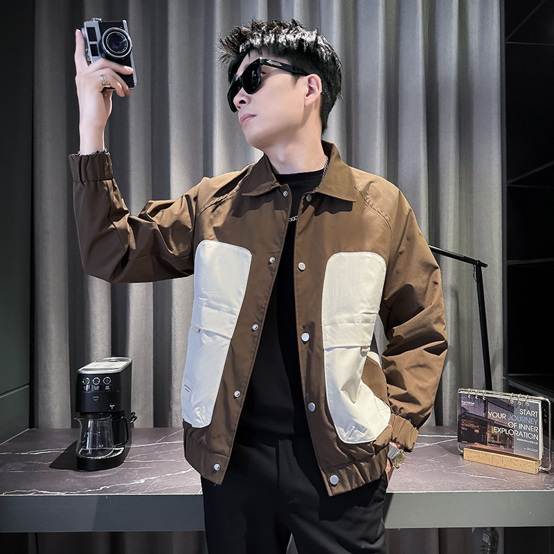 312A-J525-P98控138秋季新款社会小伙夹克外套男潮流韩版上衣C,男装夹克,星座312A