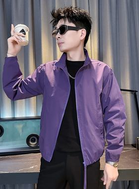 312A-J607-P98 控145 春季新款社会小伙夹克外套男潮流韩版上衣C